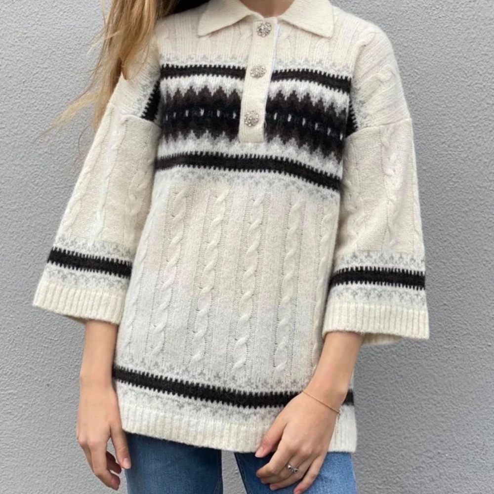 Ganni 100% alpaca knit sweater